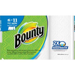 Bounty Select A Size Paper Towels, White, 6 Super Rolls