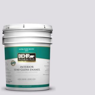 BEHR Premium Plus 5 gal. #660E 1 Lavender Lace Zero VOC Semi Gloss Enamel Interior Paint 305005