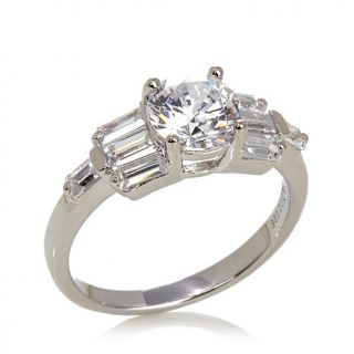 Absolute™ 2.26ct Center Round and Baguette Ring   7835633