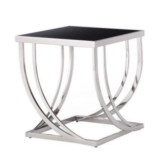 HomeSullivan Melrose Glass and Chrome Contemporary End Table 40338L232W(3A)