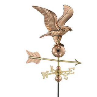 Good Directions Polished Copper Eagle Garden Weathervane with Garden Pole 8815PG