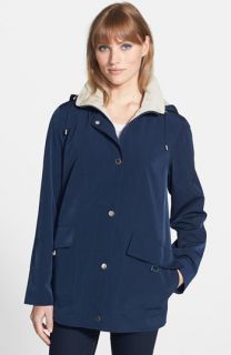 Gallery Convertible Collar A Line Coat with Detachable Hood (Regular & Petite) (Online Only)
