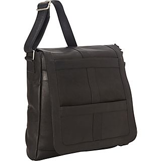 Royce Leather Vaquetta Vertical 16 Inch Laptop Messenger Bag