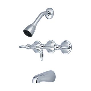 Triple Lever Handle Tub and Shower Faucet Set by Central Brass