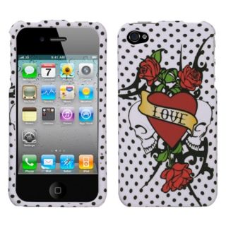 INSTEN Lizzo/ Gothic Rose Phone Case Cover for Apple iPhone 4S/ 4