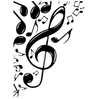Musical Notes Picture Wall Vinyl Art   16375327  