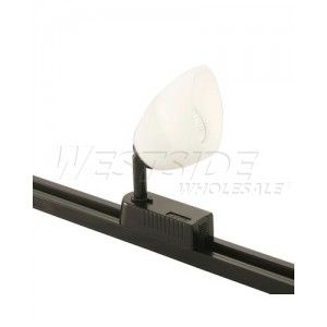 Elco Lighting ET551B Track Lighting, Low Voltage Clasp Globe Track Fixture   Black w/ Frosted Glass Shade