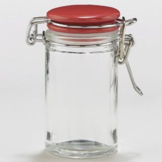 Spice Jars with Red Ceramic Lids, Set of 6