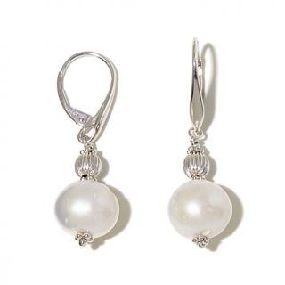 Imperial Pearls 10.5 11.5mm Cultured Freshwater Pearl Sterling Silver Drop Earr   8005471