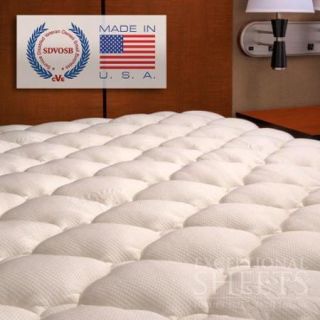 Extra Plush Bamboo Top Mattress Pad, Queen Size