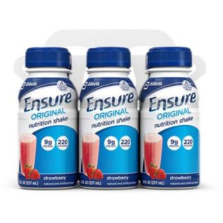Ensure Original Nutrition Shake, Strawberry, 8 fl oz (Pack of 6)