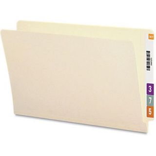 Smead Folders, Straight Cut, Reinforced End Tab, Front, Manila, 100/Box