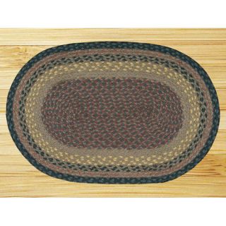 Earth Rugs Brown/Black/Charcoal Braided Area Rug