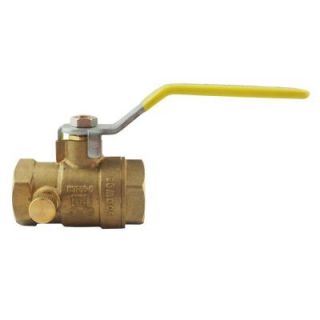 3/4 in. Brass Ball Valve with Waste NPT Full Port THD95A304