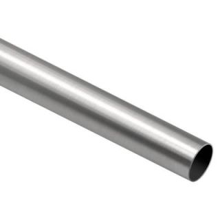 Lido Designs 96 in. x 1 5/16 in. Brushed Stainless Steel Heavy Duty Closet Rod LB 44 A106/8