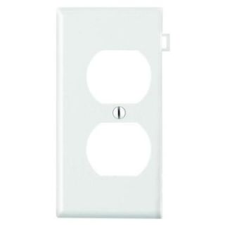 Leviton Sectional 1 Gang Duplex Outlet Wall Plate, White 905 0PSE8 00W