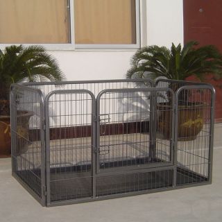 Iconic Pet Metal Heavy Duty Double Divided Tube Pet Training Kennel