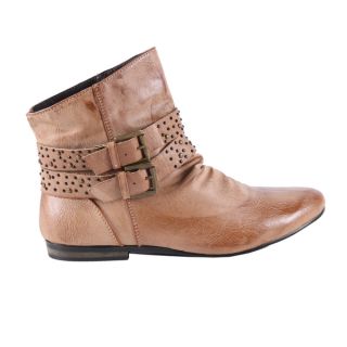 Jacobies by Beston Womens Camel Pisa 10 Ankle Bootie  