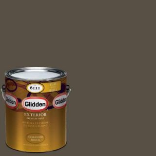 Glidden Premium 1 gal. #HDGWN60D Burnt Bark Flat Latex Exterior Paint HDGWN60DPX 01F