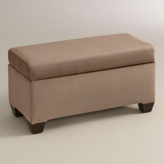 Velvet Pembroke Upholstered Storage Bench
