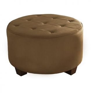 Micro Suede Tufted Round Cocktail Ottoman   7053920