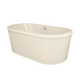 Hydro Systems Raleigh 5.5 ft. Acrylic Center Drain Freestanding Oval Air Bath Tub in Biscuit RAL6632TAB