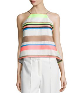 Milly Fluo Multi Stripe Cami Blouse