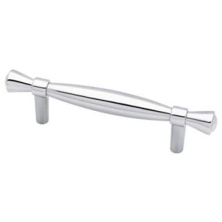 Liberty Geometrics 3 in. (76mm) Polished Chrome Banded Spindle Cabinet Pull PBF720 PC C