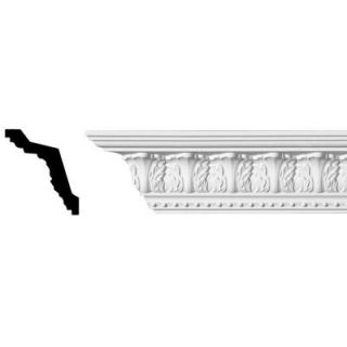American Pro Decor 3 3/8 in. x 3 in. x 96 in. Acanthus Polyurethane Crown Moulding 5APD10053