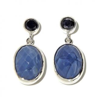 Jay King Madagascar Blue Opal and Spinel Sterling Silver Earrings   7507833