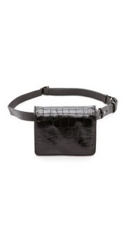 alice + olivia Clee Croc Embossed Fanny Pack