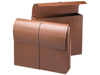 Smead 71353 3 1/2 Inch Expansion Wallets, Letter, Leather Like Redrope, 10/Box