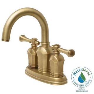 Verdanza 4 in. 2 Handle Bathroom Faucet in Antique Brass 67113 8024H