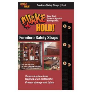 QuakeHOLD Black Nylon Furniture Safety Strap 4160