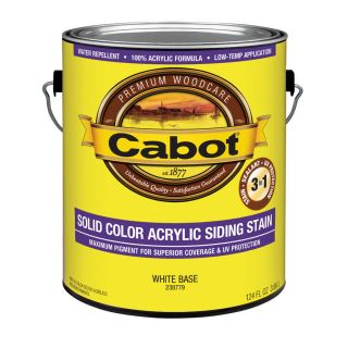 Cabot Cabot 3 in 1 Tintable White Base Solid Exterior Stain (Actual Net Contents 124 fl oz)