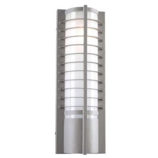 PLC Lighting 2 Light Outdoor Silver Wall Sconce with Matte Opal Glass CLI HD16652SL