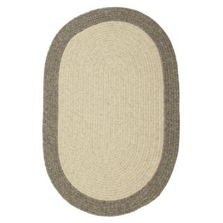 Colonial Mills Panama Jack Gather Oval Cream/Beige/Almond Border Braided Wool Area Rug (Common 6 Ft x 9 Ft; Actual 72 in x 108 in)