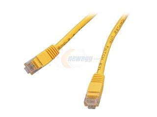 Coboc CY CAT5E 03 YL 3ft.24AWG Snagless Cat 5e Yellow Color 350MHz UTP Ethernet Stranded Copper Patch cord /Molded Network lan Cable