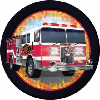 Creative Converting Fire Watch 9" Dinner Plates, 8 Pack