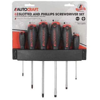 AutoCraft 6 pc Slotted and Phillips Screwdriver Set AC414