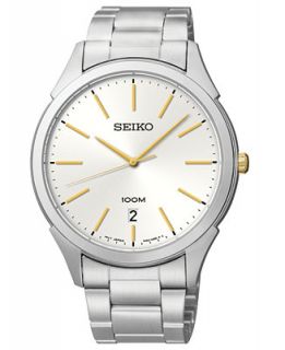 Seiko Mens Stainless Steel Bracelet Watch 40mm SGEG71   Watches