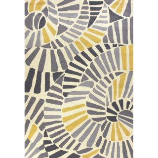 Handmade Abstract Pattern Gold/ Grey Polypropylene   16380078