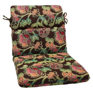 Sunbrella® Vagabond Outdoor Rounded Edge Chair Cushion   Brown/Green