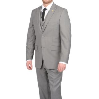 Stacy Adams Mens Medium Grey Two button Vested Suit
