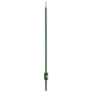Everbilt 1.5 in. x 1.5 in. x 6 1/2 ft. Heavy Duty Green Steel Painted Fence T Post 901178EB