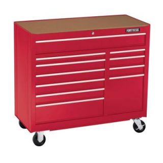 Fortress 41 in. Wide 11 Drawer Rolling Cabinet FSD41BRED11
