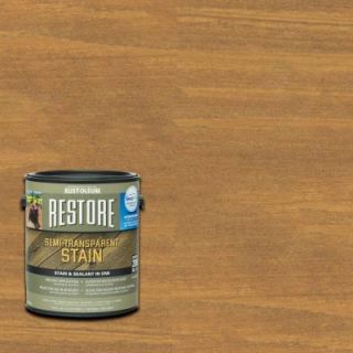Rust Oleum Restore 1 gal. Semi Transparent Stain Saddle with NeverWet 291605