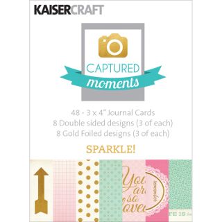 Captured Moments DoubleSided Cards 3inX4in 48/PkgSparkle W/Some Gold