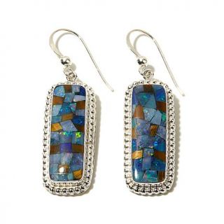 Jay King Micro Opal and Tiger's Eye Inlay Sterling Silver Earrings   7696593