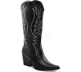 Womens Funtasma Cowboy 200   Black PU